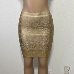 Gold Mini Skirt